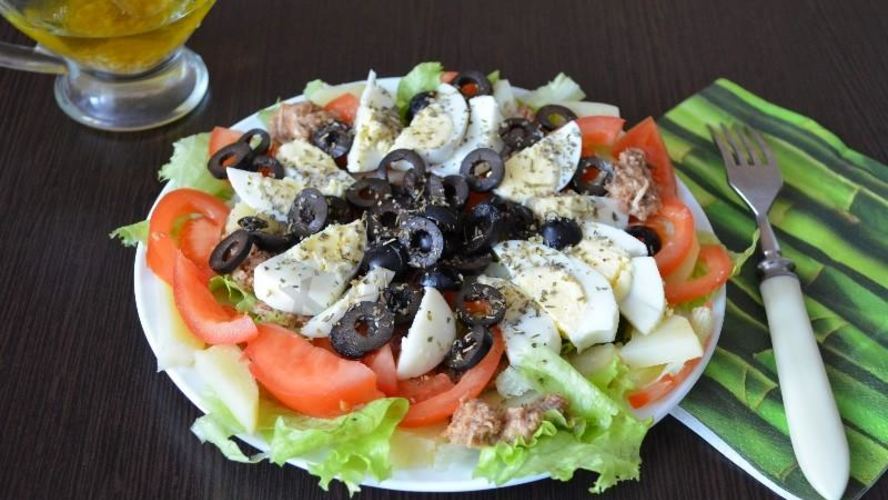 Рецепт классического салата нисуаз с тунцом