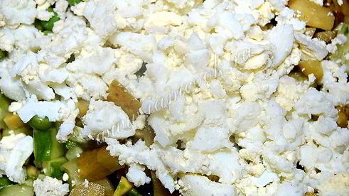 оливье с авокадо и семгой