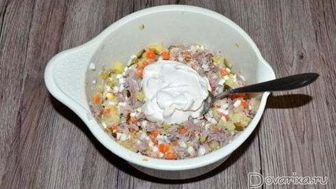 оливье с индейкой — самый вкусный