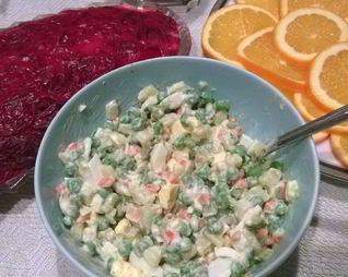 Оливье с курицей