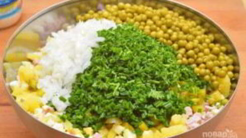 оливье с языком