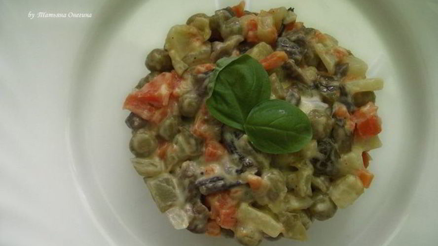 Рецепт постного салата оливье