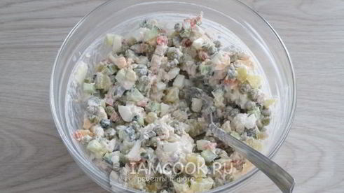 профитроли с оливье