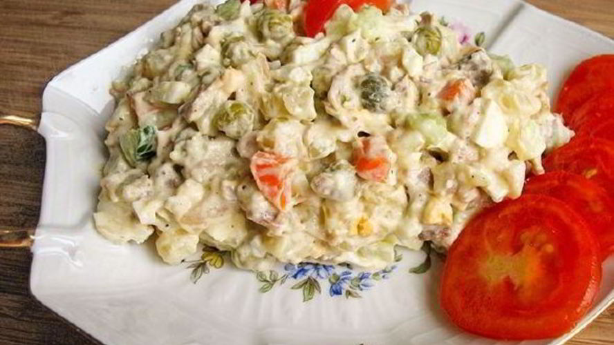 Рецепт салата оливье новогодний