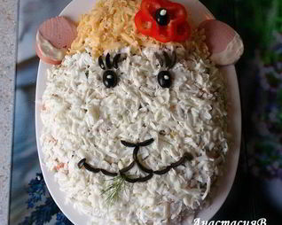 Салат оливье Овечка