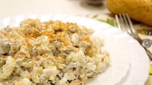 салат оливье с индейкой