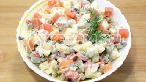 салат оливье с семгой