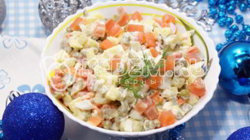 салат оливье с семгой