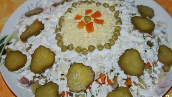 Рецепт Салата Оливье со сметаной