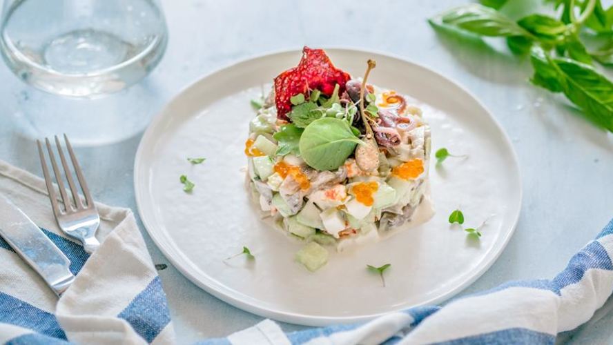 Рецепт средиземноморского оливье