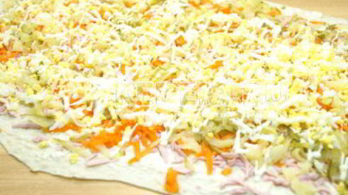 закуска оливье-рулет