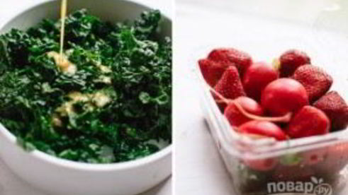 оригинальный салат с клубникой