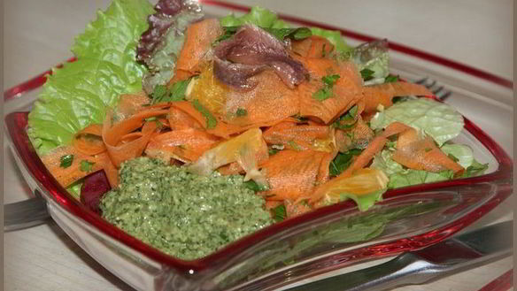 Рецепт Овощного салата с маринованной свеклой