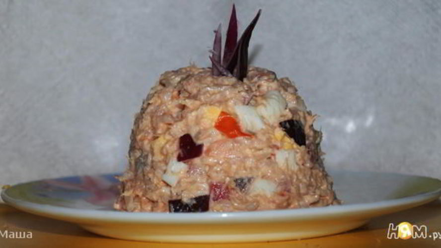 Рецепт рыбного салатика