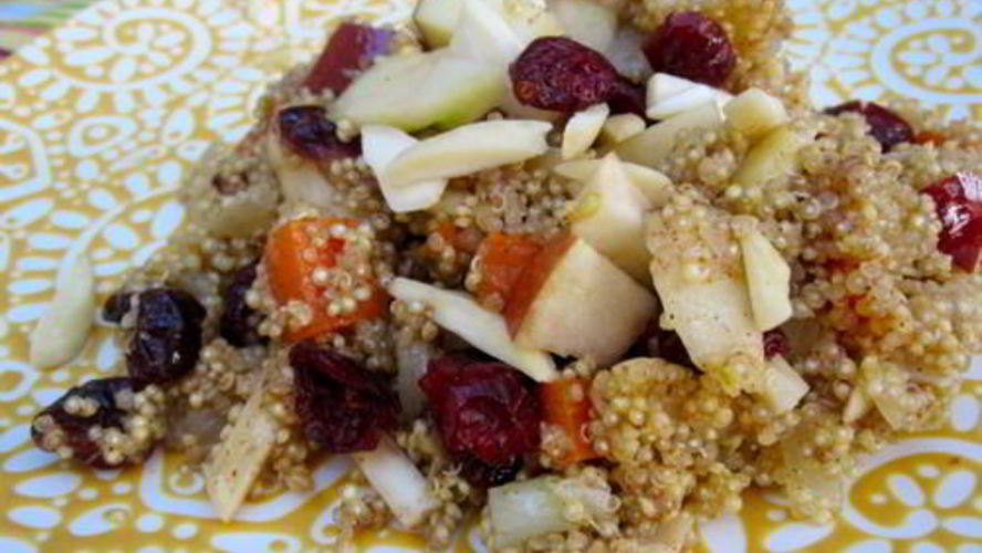 Рецепт салата из кинвы с яблоком