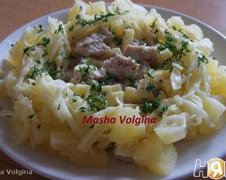 Салат курица с ананасами Мой любимый