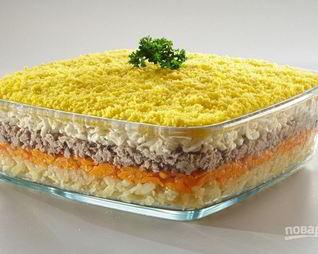 Мимоза с сыром