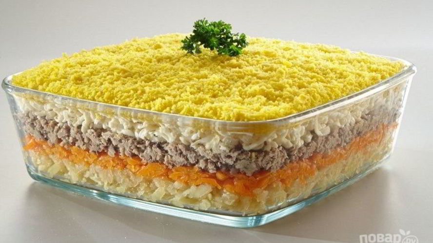 Рецепт мимозы с сыром