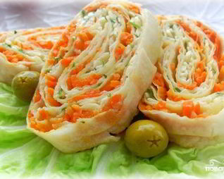 Рулет Мимоза из лаваша