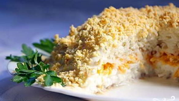 Рецепт Салата Мимоза с сыром и маслом