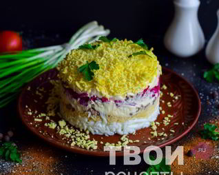 Салат мимоза с сыром