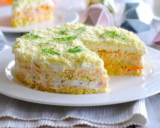 Салат рыбный Мимоза