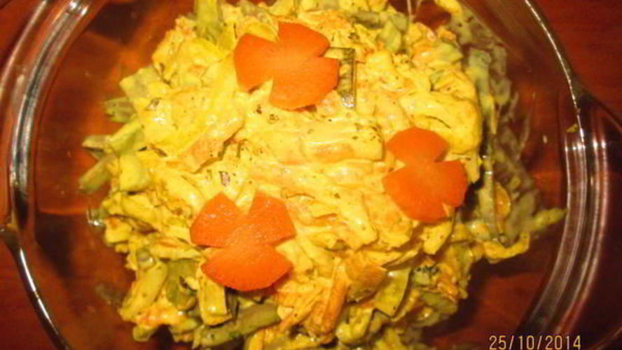 Рецепт салата обжорка с печенью