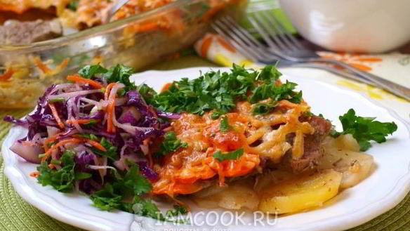 Рецепт Картошки под шубой в духовке