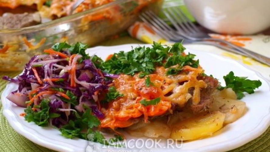 Рецепт картошки под шубой в духовке