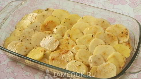 картошка под шубой в духовке
