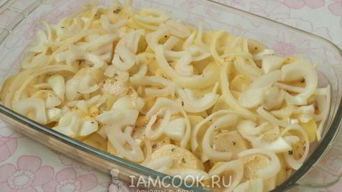 картошка под шубой в духовке