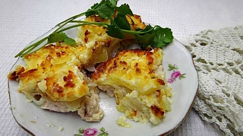 куриное мясо под шубой в духовке