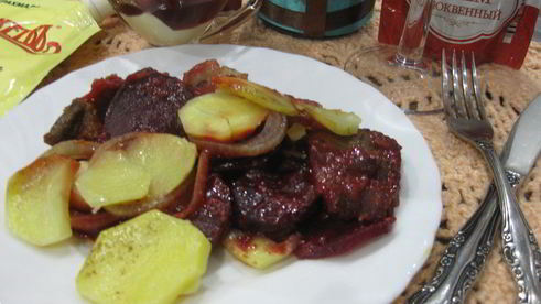 мясо под шубой зимняя клюква