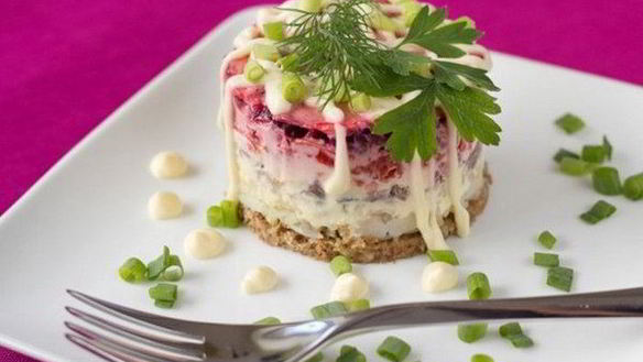 Рецепт Праздничного лосося пода шубоя