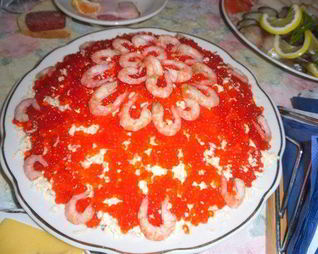 Салат Креветки под шубой