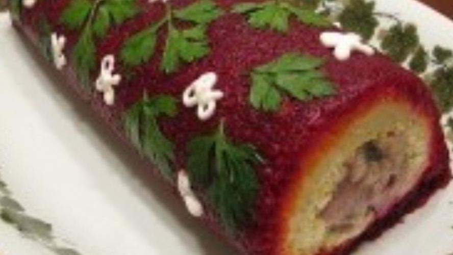 Рецепт салата-рулета селедка под шубой