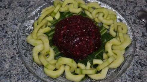 салат сельдь под шубой с яблоком