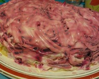 Салат Скумбрия под шубой