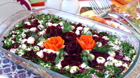 сельдь под шубой с яблоком