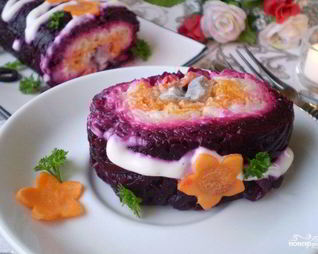 Селедка под шубой рулетом