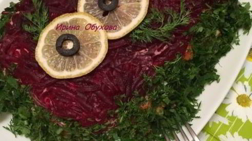 селедка под шубой с хлебом