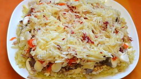 селедка под шубой с яблоком