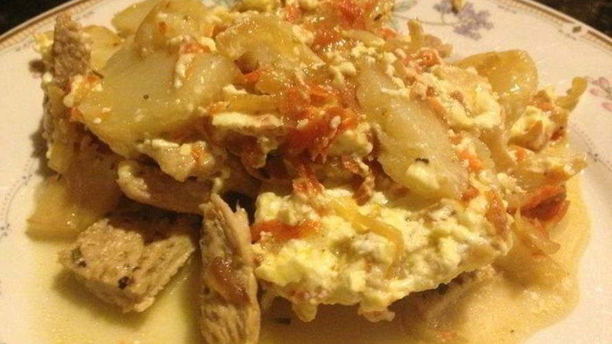 Рецепт свинины под шубой в духовке