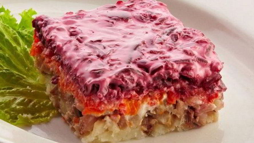 Рецепт традиционной сельди под шубой к празднику