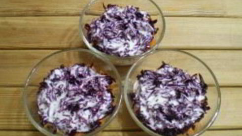 вегетарианская селедка под шубой с нори