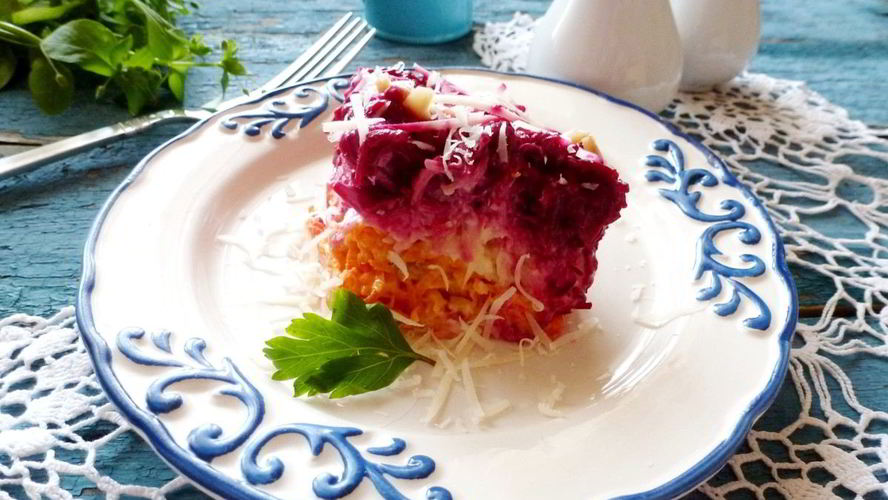 Рецепт салата поцелуй любовницы