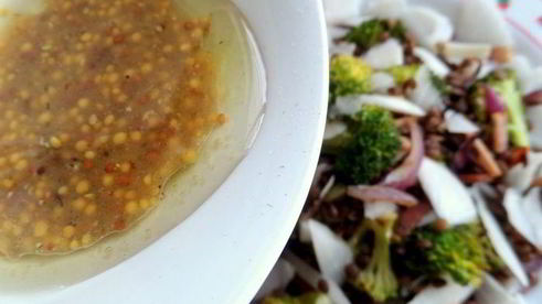 салат с брокколи и дайконом