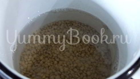 салат с чечевицей