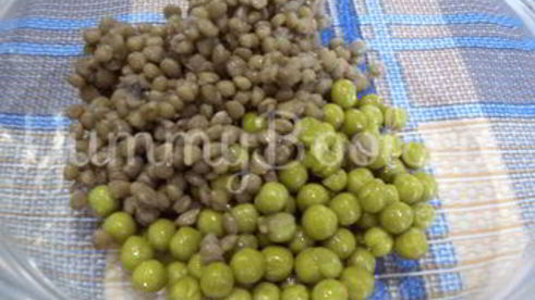 салат с чечевицей