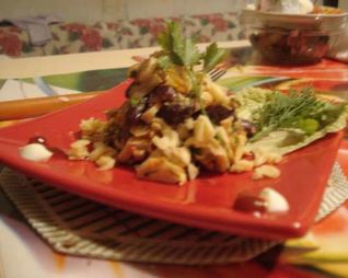 Салат с фасолью и крабовыми палочками